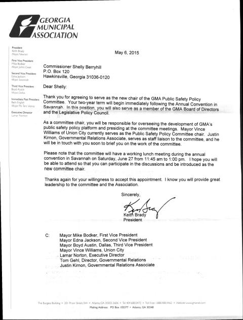 Document - GMA Public Safety Welcome Letter